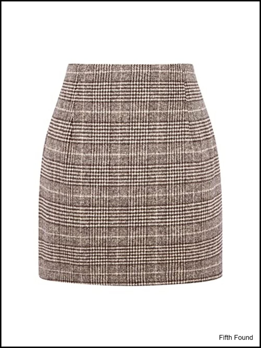 Wool Plaid High Waist Bodycon Pencil Mini Skirt Fall Winter